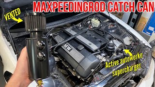 Maxpeedingrods E46 Vented catch can install - supercharged Active Autoworker stage 2 kit CCV delete