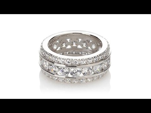 Absolute CZ ChannelSet Round Eternity Band Ring