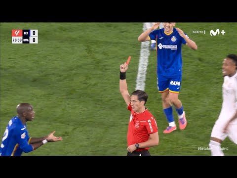 Getafe 2 Red Cards VS Real Madrid