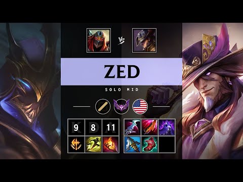 Zed Mid vs Twisted Fate - NA Master Patch 25.19