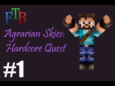 Minecraft - Agrarian Skies Let's Play Ep. 1 - Feed The Beast