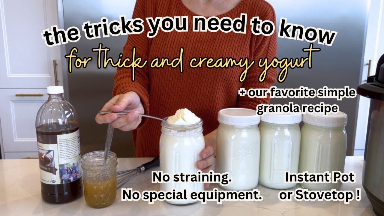 Never Buy Yogurt Again! Tricks for thick & creamy homemade yogurt (Instant Pot and Stovetop Recipes)