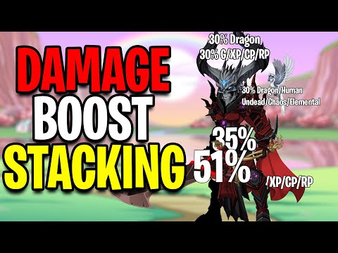 How Boosts Work in AQW Damage Boost Stacking.