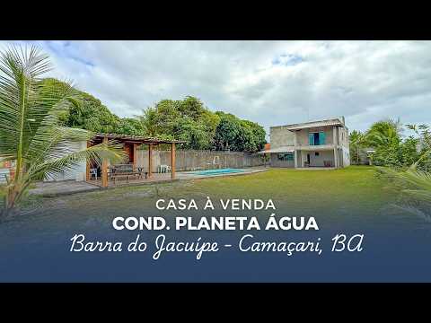 Casa com 4 Suítes em Terreno de 1.000 m² em Barra do Jacuípe, Planeta Água