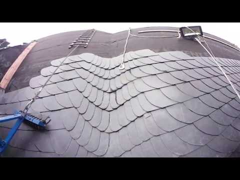 Kleiner Baustellenrundgang in Hamburg - Schieferdach Schuppendeckung -  Schieferdecker