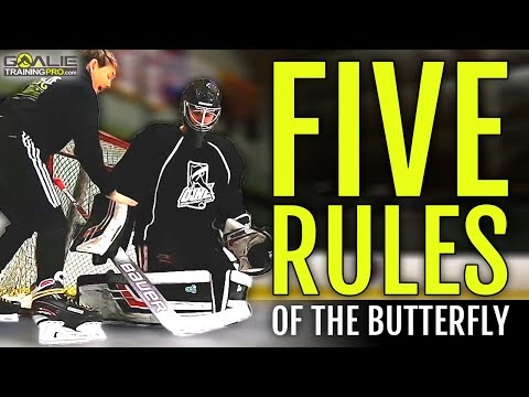 Ice Hockey Goalie Training | 5 Rules of The BUTTERFLY 📝🥅