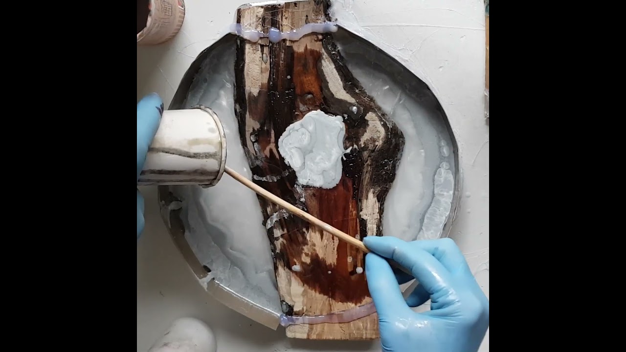 Making a Unique Clock from Rotten Wood & Epoxy Resin | Casting & Petri Technique | Pearl Silver | #2