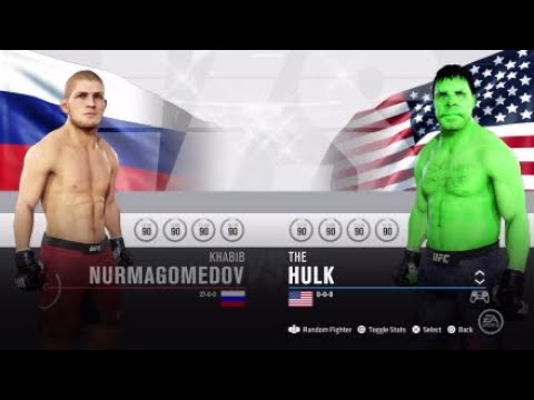 EPIC UFC MATCH UPS - KHABIB NURMAGOMEDOV VS THE INCREDIBLE HULK - UFC 3