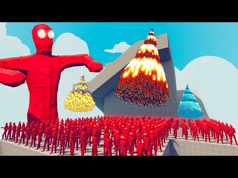 200x FIRE MUMMY vs 4x EVERY GOD - Totally Accurate Battle Simulator TABS