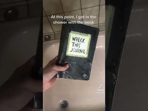 Wreck This Journal Pages 68 & 69 - Take the Journal in the Shower