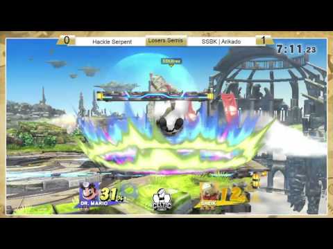 Smash 4: A1SS - Hackle Serpent (Robin) vs SSKB | Arikado (Sheik) - Losers Semis