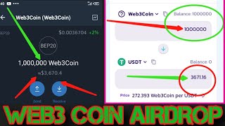 Get $300 worth of web3 Coin | Web3 coin airdrop instant withdrawal | trust wallet airdrop #web3