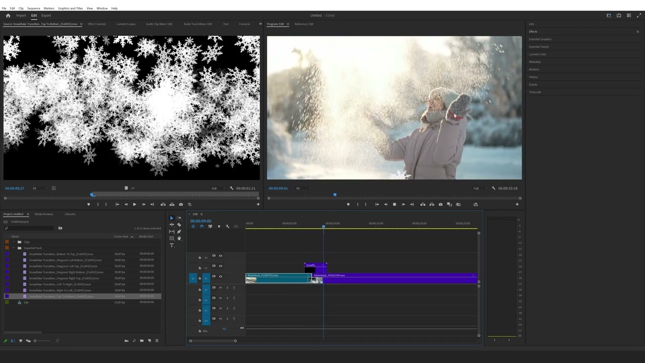 How to use the Transition Overlays Pack