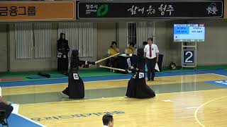 2019 단별검도대회 남자 2단부 32강 - 방준호 vs 최용찬 [검도V] kendov