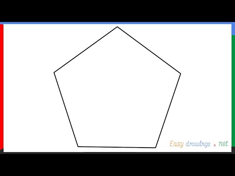 How to draw a Pentagon step by step for beginners