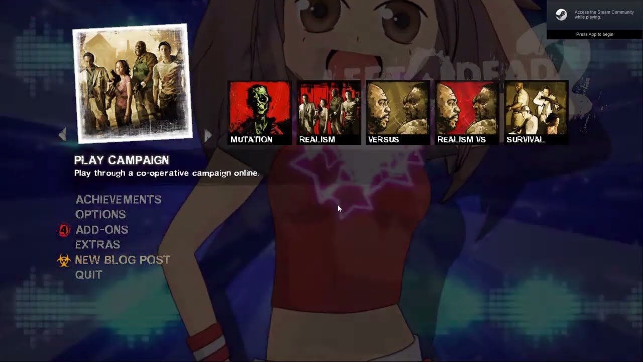 Left 4 dead 2 how to change the main menu background