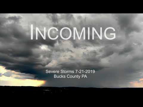 Severe storm over Bucks County PA 7-21-2019