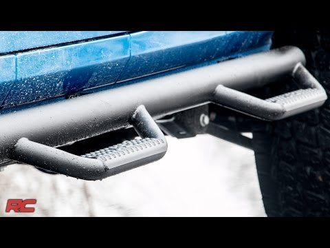 2007-2017 Jeep Wrangler Unlimited Wheel To Wheel Nerf Steps by Rough Country