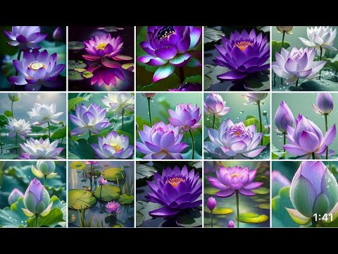 Nature of Beauty Part-8 | Amazing Purple Colour Lotus | Most Beautiful Plant in the World
