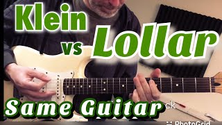 Video thumbnail for Klein Jazzy Cats vs Lollar Blond & Tweed - Same Guitar - Comparison Video by Scott Haskitt
