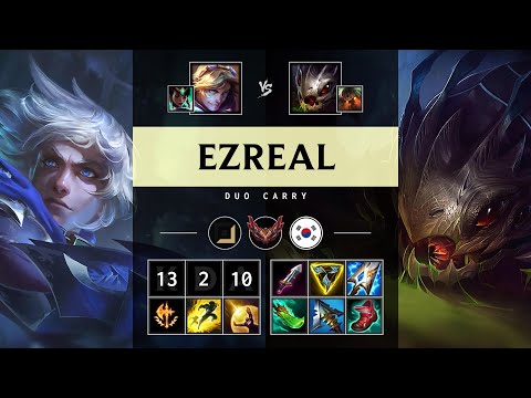 Ezreal ADC vs Kog'Maw: Triple Kill, Legendary - KR Grandmaster Patch 25.S1.1