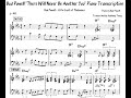 Bud Powell "There Will Never Be Another You" Piano Transcription(PDF in Description)