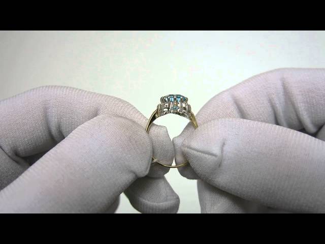 Золотое кольцо с топазом нхк62 Видеообзор