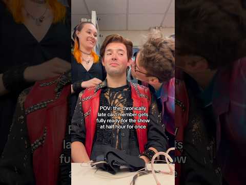 when the chronically late actor is ready early 👀 #broadway #actor #theatre #backstage #pov #costume