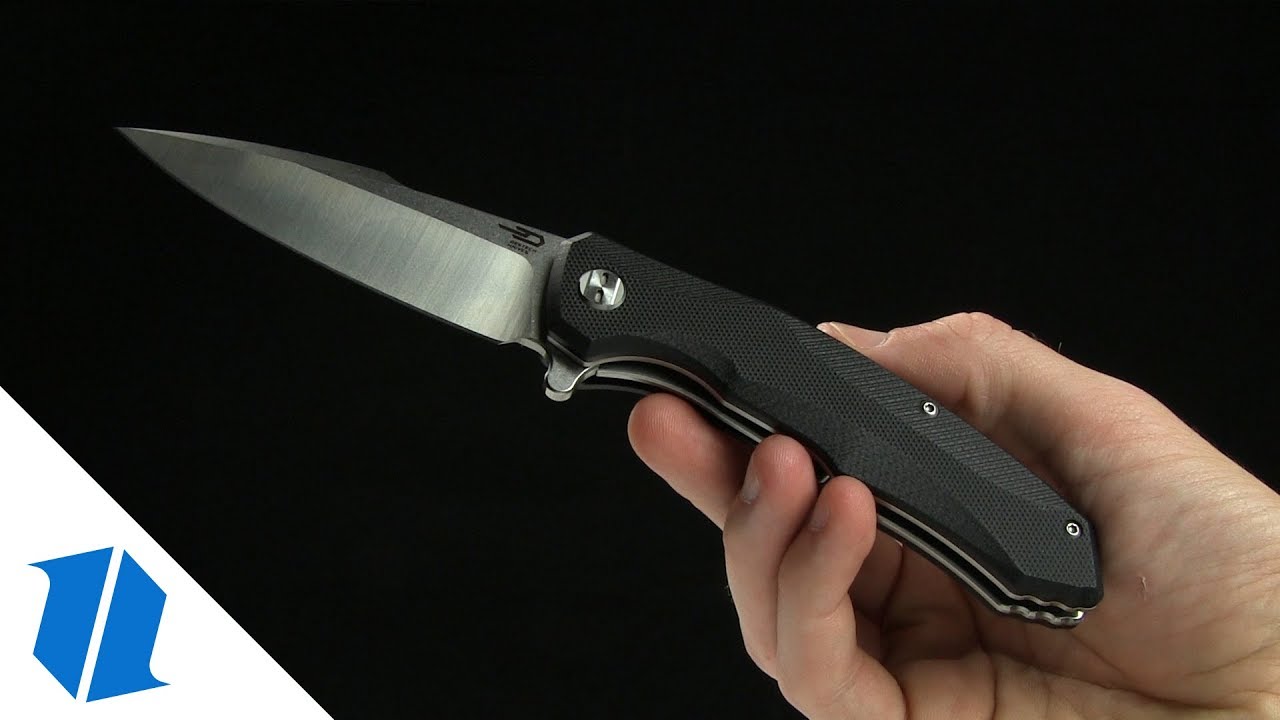 Bestech Knives Warwolf Liner Lock Knife Black G-10 (3.5" Satin)  