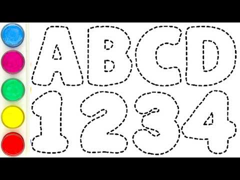 Learn How to Draw ABCD & 1234 Easy for Beginners - Crative Latters