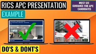 RICS APC PRESENTATION EXAMPLE - HOW TO PRESENT YOUR CASE STUDY DURING THE FINAL ASSESSMENT INTERVIEW