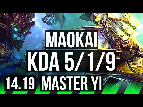MAOKAI vs MASTER YI (JGL) | 5/1/9 | EUW Master | 14.19