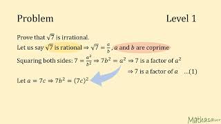 Prove that √7 is irrational