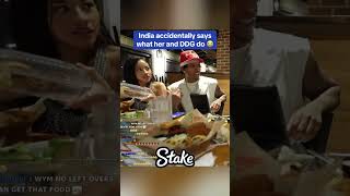 India accidentally says what her and ddg do 😭 #fyp #ddg #indialove