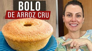 SEM GLÚTEN E SEM LACTOSE - BOLO DE ARROZ CRU O MAIS FOFINHO E GOSTOSO QUE JÁ PROVEI