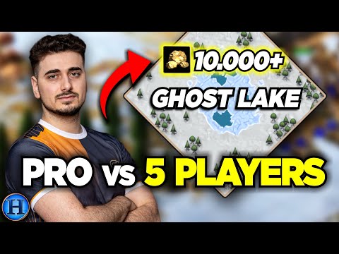 A Pro Starting With 10000 Gold vs 5 Players | AoE2