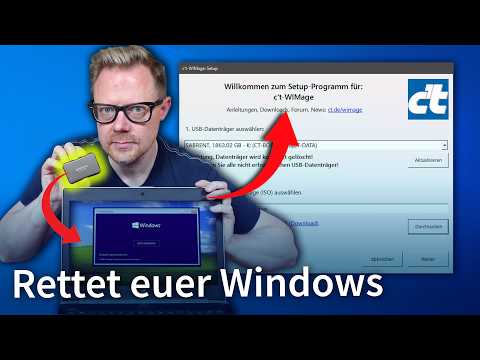 c’t-WIMage: Daten, Apps und Einstellungen kostenlos wiederherstellen