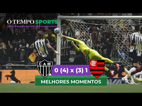 Atlético 0 (4) x (3) 1 Flamengo - Veja os MELHORES MOMENTOS da partida