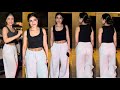Uff Soo Sexy Dhanshree Verma Looking Absolutely Pretty In Black Top Grey Trouser At Mumbai
