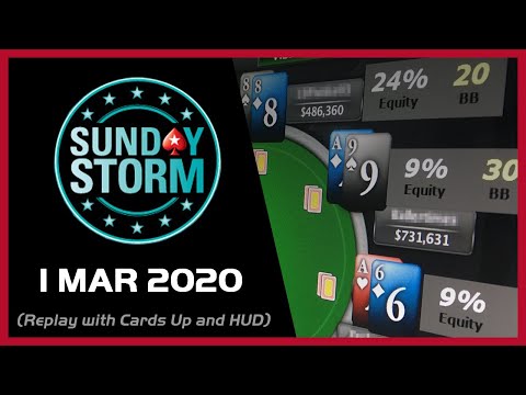$11 Sunday Storm - 1 March 2020 - PokerStars - final table replay with Cards Up