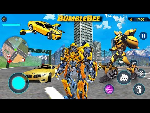 Bumblebee Transformer Robot Game # 22 || Jet Robot Car Transformer || Open World Gameplay Android
