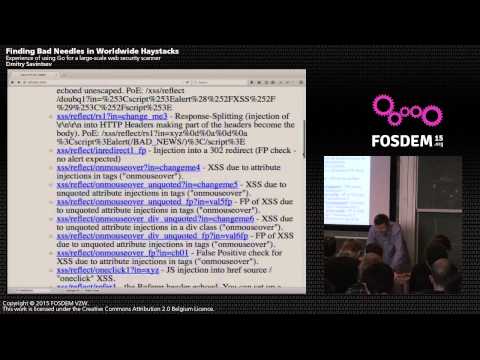 FOSDEM 2015 | Finding Bad Needles in Worldwide Haystacks with Dmitry Savintsev