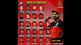 Vivo IPL 2018. RCB Team 2018 players list with new players earnings.