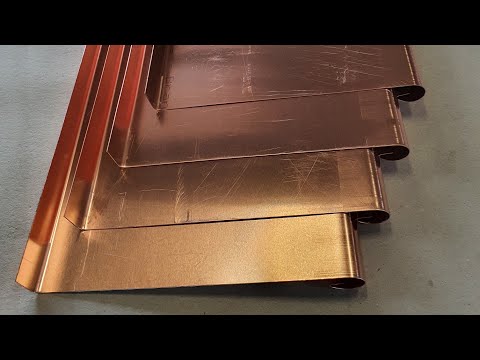 Bleche mit Wulst aus Kupfer & Titanzink