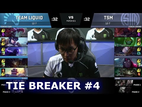 Team Liquid vs TSM - Tie Breaker #4 | S8 NA LCS Spring 2018 | TL vs TSM W9D2 Tie