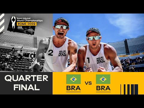 Andre/George 🇧🇷 vs. Bruno Schmidt/Saymon 🇧🇷 - Quarterfinal Highlights Rome 2022 #BeachWorldChamps