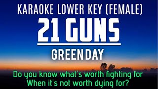 Download lagu 21 Guns - Green Day Karaoke Female Key  4 mp3