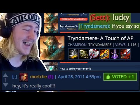 League of Legends but I follow a 10 year old Tryndamere guide