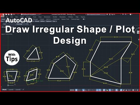 How to draw Irregular Plot Area in AutoCAD || Irregular Plot Design drawing tips||autocad, annex it,