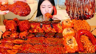 Download lagu ASMR MUKBANG| Fire Spicy Mushrooms, Fire Noodles, Chicken, Sausage, Eating mp3